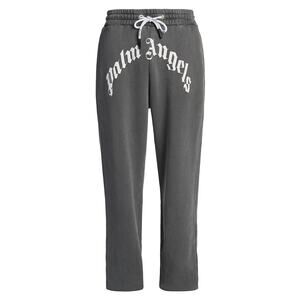 Palm Angels Charcoal Gray Logo Sweatpants